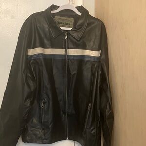 Alpinestars Black and Cream Leather Jacket